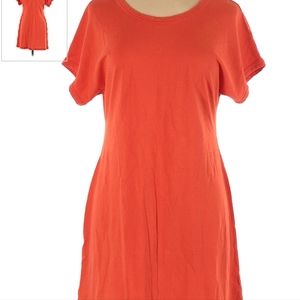 Old Navy orange scoop neck shift dress